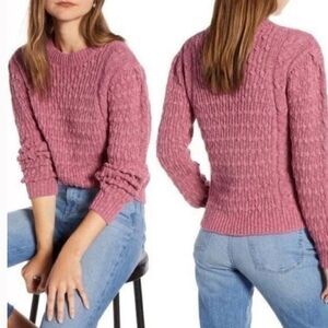 NWT Something Navy Cotton Linen Sweater